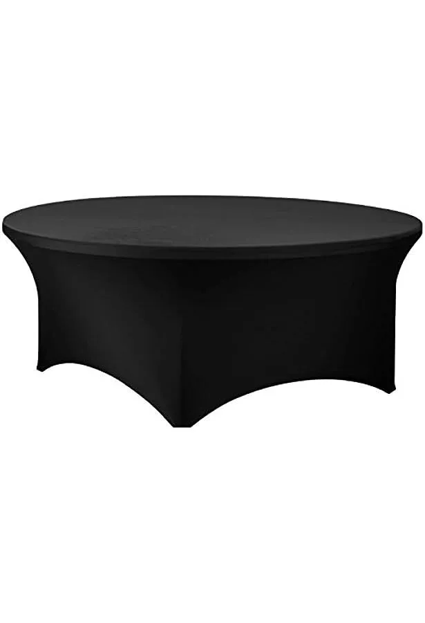 black spandex tablecloth 5' round table linen